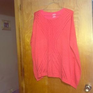 Women’s 2xl/3xl bright coral chico’s sweater